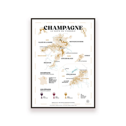 Ma carte du vignoble de champagne