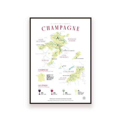 Ma carte du vignoble de champagne