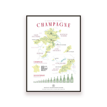 Ma carte du vignoble de champagne