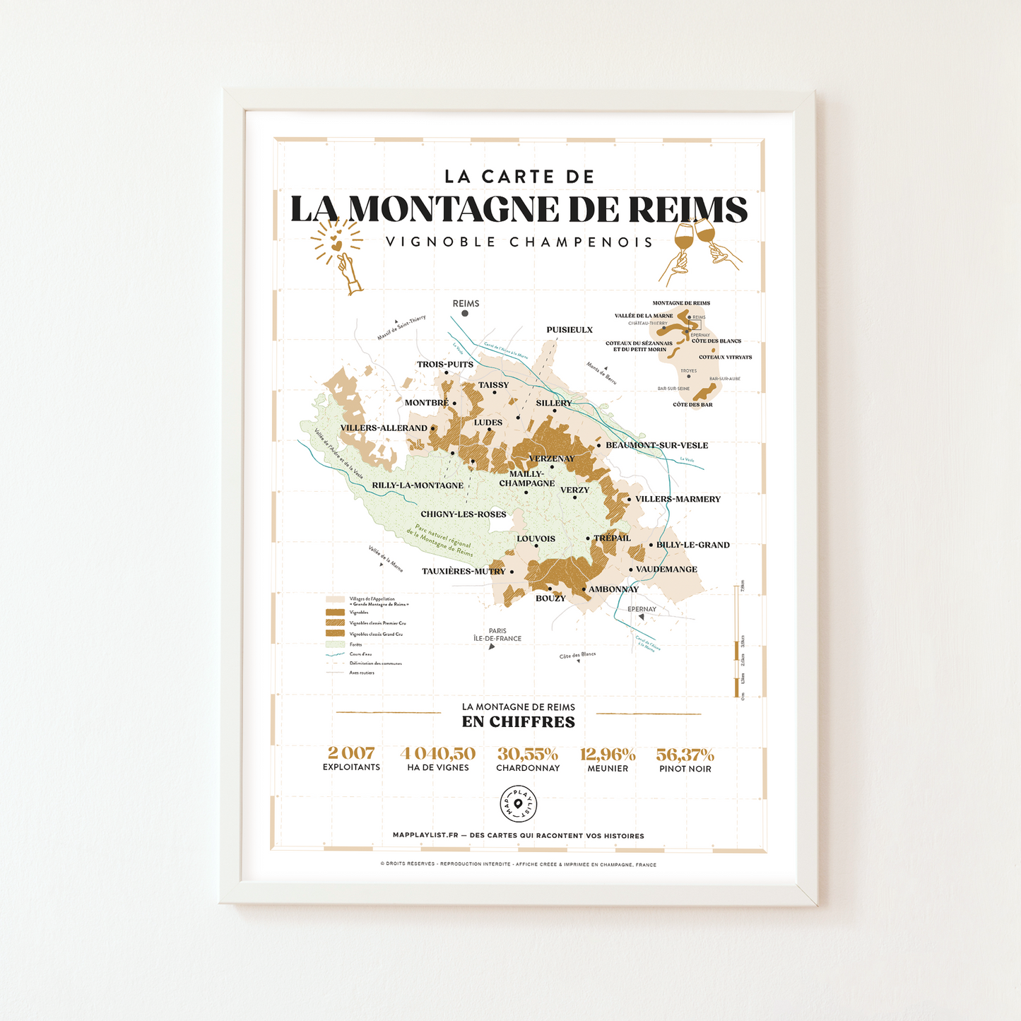 La carte de la Montagne de Reims